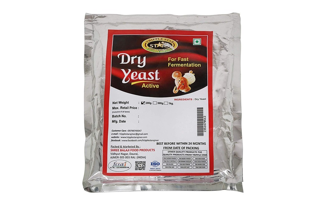 Tripple Star Dry Yeast Active    Pack  200 grams